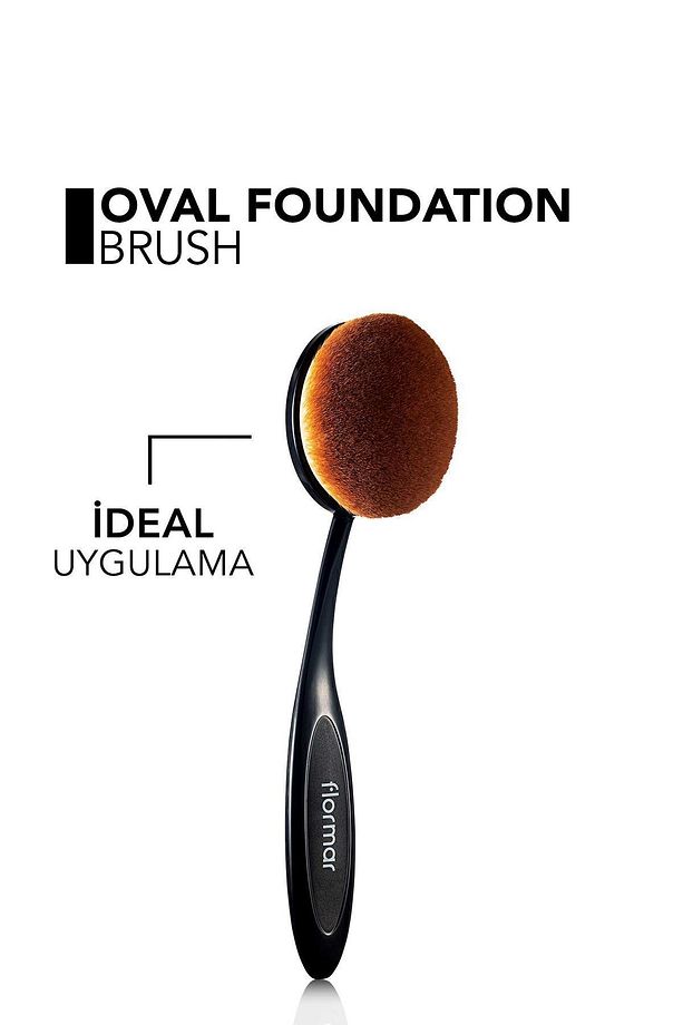 Yatay Eğimli Fondöten Fırçası - Oval Foundation Brush - 039 - 8690604598496 - 4