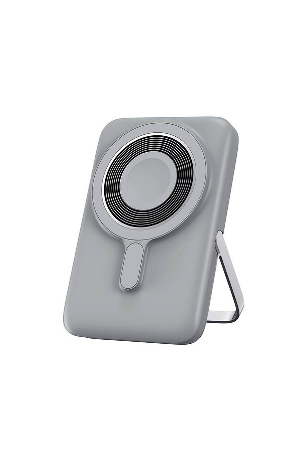 Led Ekranlı Magsafe Powerbank Wiwu Wi-P018 Elite Serisi Wireless Kablosuz Şarj 15W 10000mAh Gri - 1