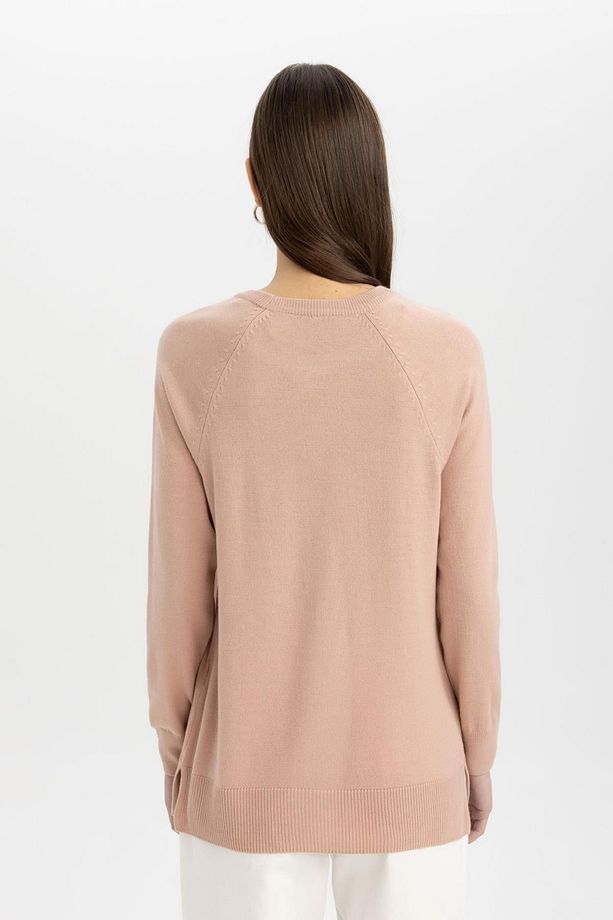 Regular Fit Yumuşak Dokulu Bisiklet Yaka Basic Düz Triko Kazak I6913az24wn - 7