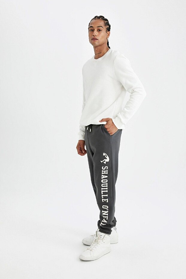 Fit Thick Jogger Sweatpants Shaquille O'Neal Standard Fit Regular Cut Long Legs with Pockets