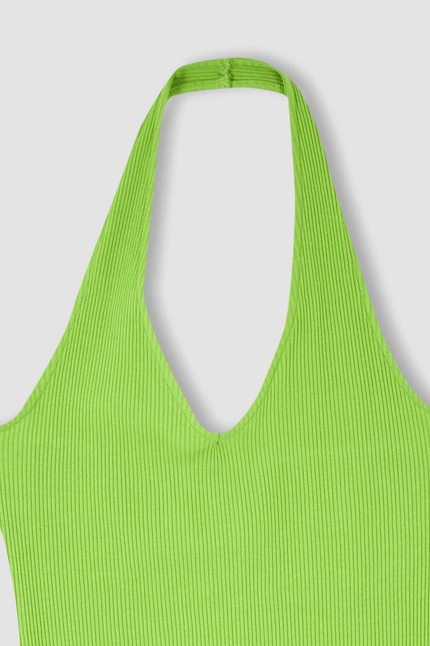 Coool Bodycon V Yaka Basic Kaşkorse Basic Mini Elbise Y7479az22sm - 6