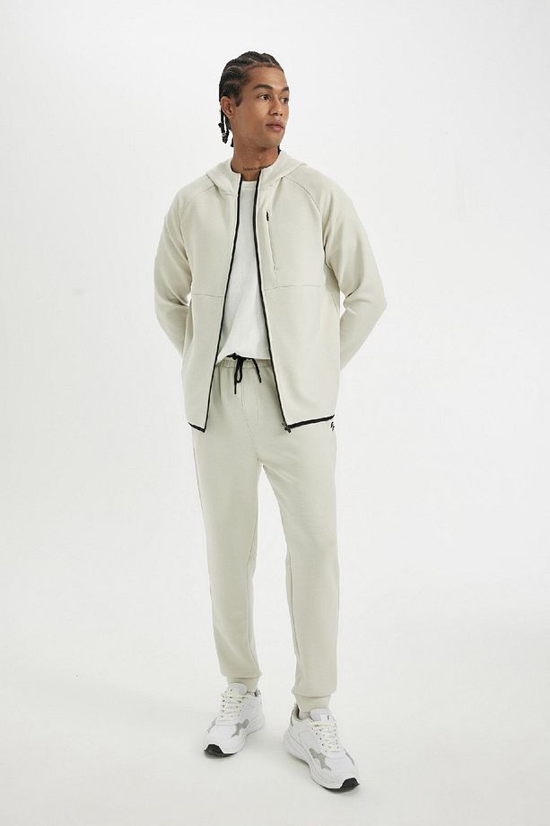 Fit Jogger Eşofman Altı Slim Fit Skuba Dalgıç Kumaş Lastikli Paça Beli Bağcıklı Cepli - 1