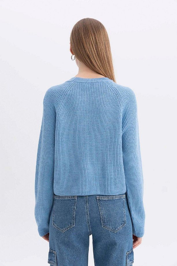 Coool Regular Fit Bisiklet Yaka Basic Düz Triko Kazak L2567az24wn - 6