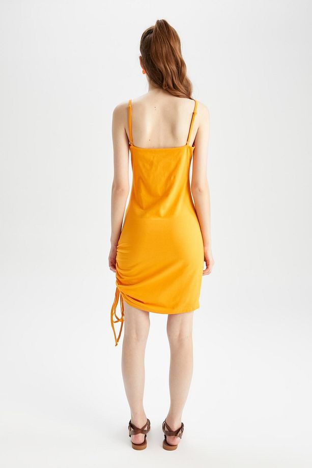 Coool Bodycon Basic Bağcık Detaylı Askılı Basic Mini Elbise Y7690az22hs - 5