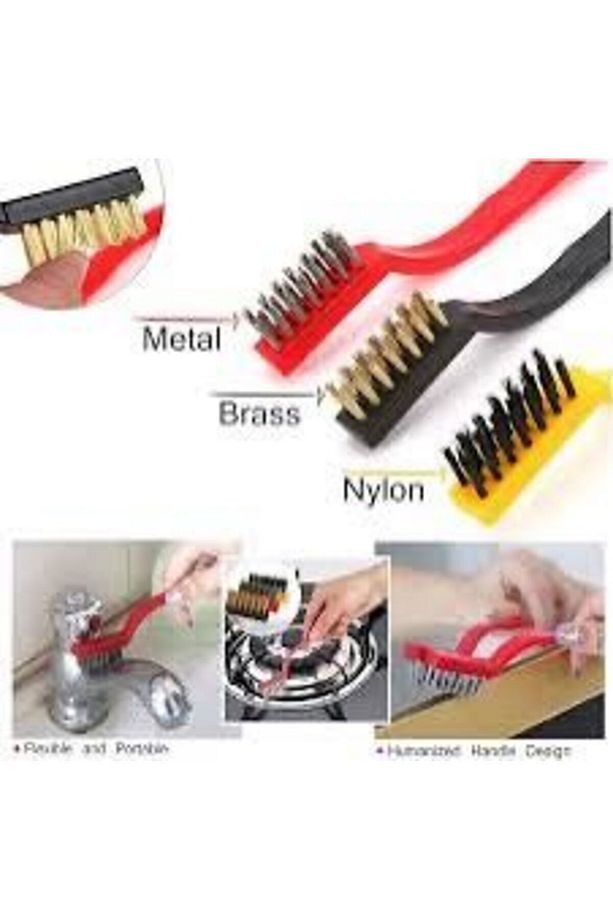3lü tel fırça seti 3pc wıre brush set - 1