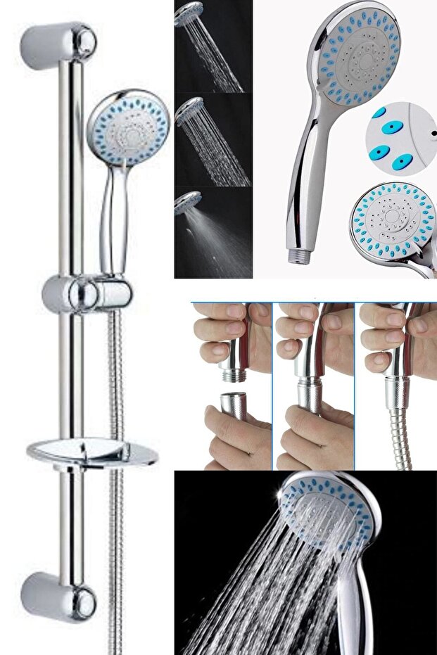 Water Saving Onyon 3-Function Sliding Shower Set - 1