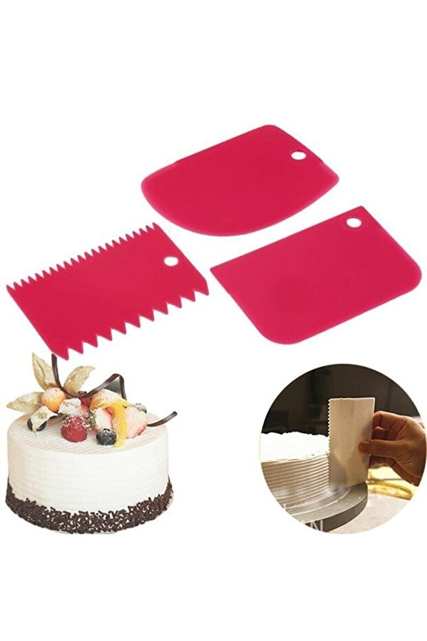 Practical 3-Piece Dough Scraper Set - Decorator Scraper - 1