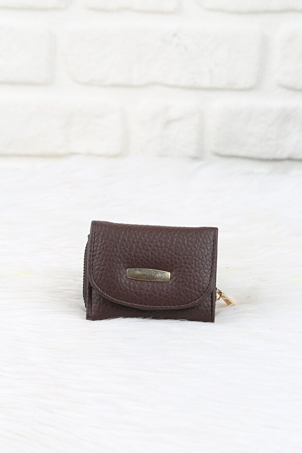 محفظة منقوشة بمظهر جلدي - 3