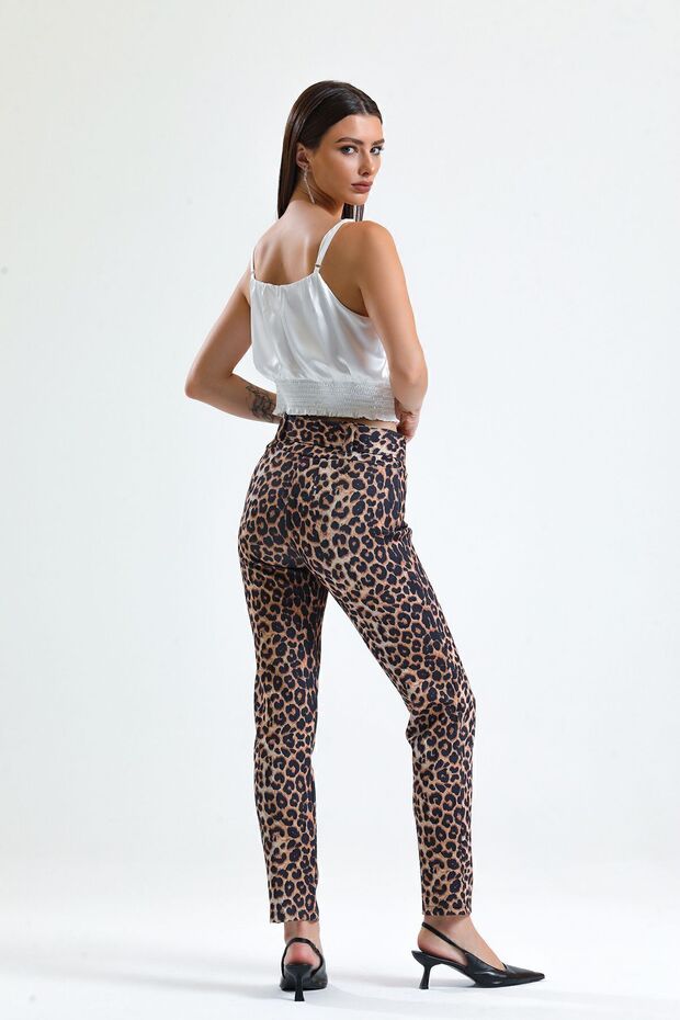 سروال رصاص بنمط الثعبان بنمط الفهد - 5