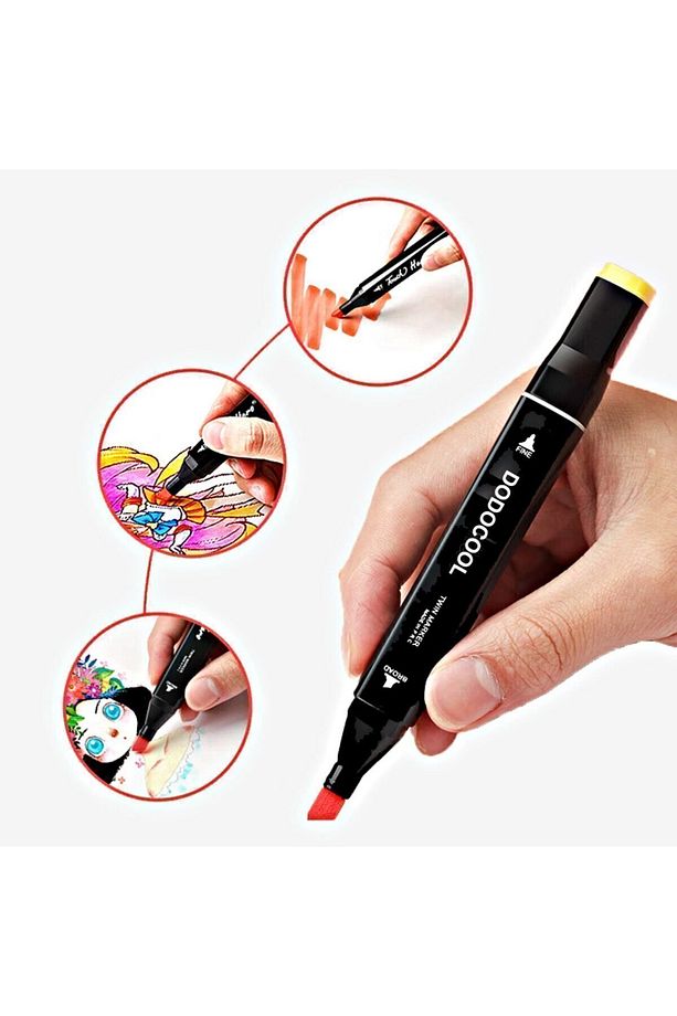 36’lı Çift Uçlu Touch Marker Art Tasarım Kalem Seti Stand Ve Çanta Hediyeli Ithal Ürün - 7