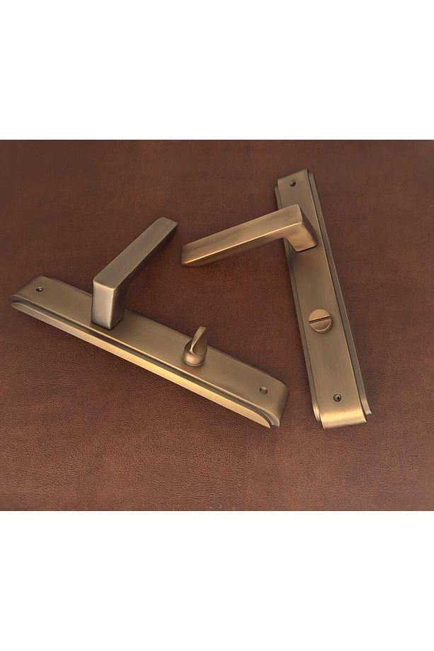 Bella Antik Sarı Lüx Zamak Aynalı Wc Banyo Kapı Kolu Sol Basar 1 Takım - 5
