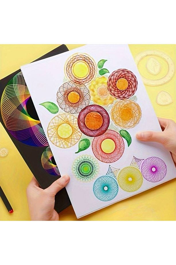 22 Adet 3 Boyutlu Çizim Şablonları Spiral Spirograph Geometrik Cetvel Seti Çocuk Zeka Eğitim Oyuncak - 1