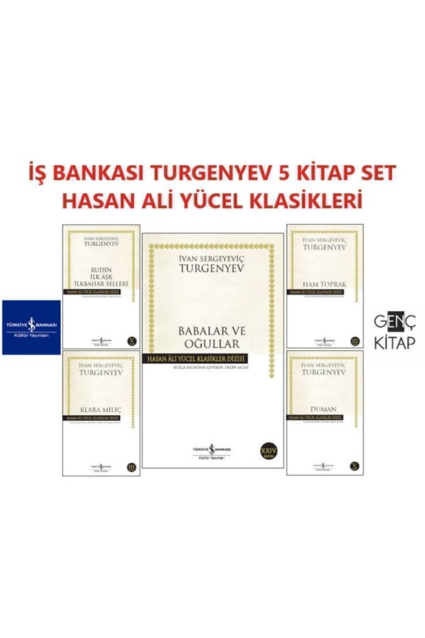 Iş Bankası Turgenyev 5 Book Set Hasan Ali Yücel Klasikleri Babalar Ve Oğullar -Raw Earth