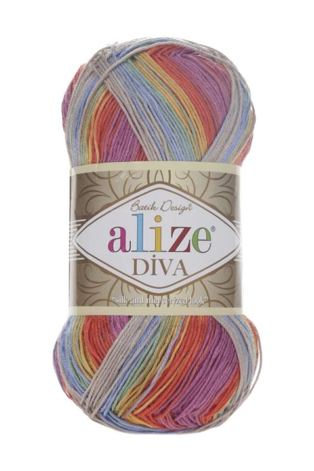 5 Adet Diva Batik Merserize İp Yazlık Bikini Bustiyer Bluz Örgü İpi 3242 - 1