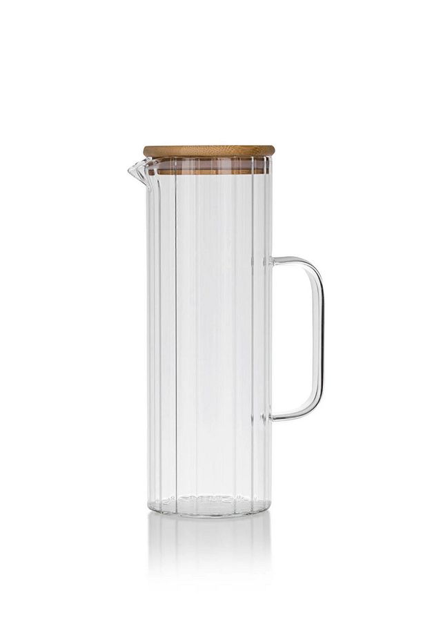 Lcw Home Bambu Kapaklı Cam Sürahi 1200 ml - 4