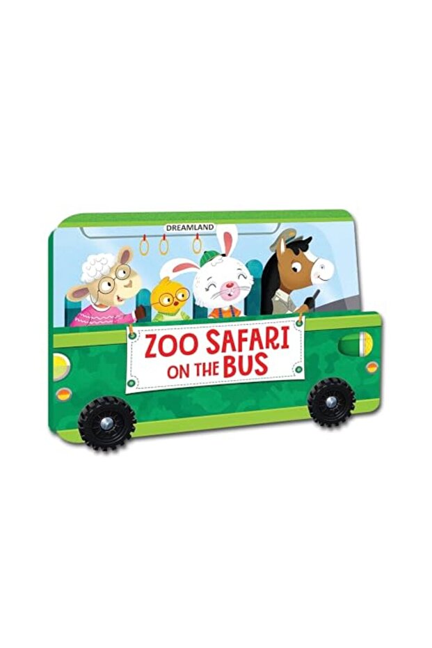 Zoo Safari On The Bus A Shaped Board Book With Wheels