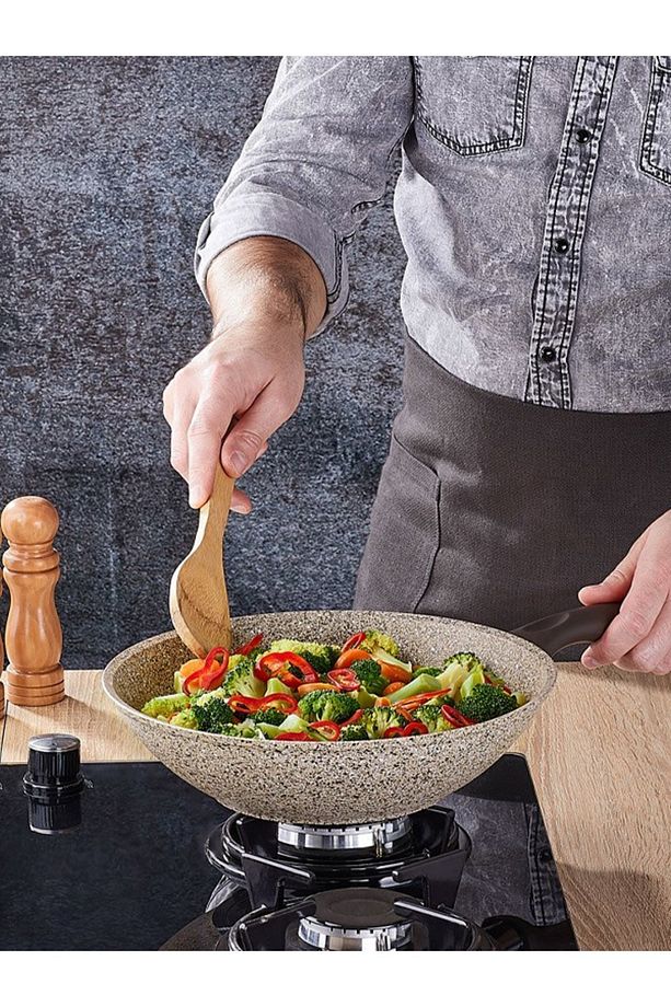 Creamy 28 Cm Granit Wok Tava - 1