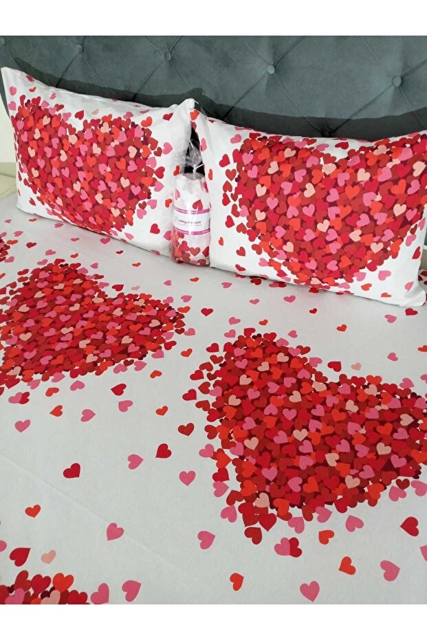 Double Elastic Sheet Set - Red Heart