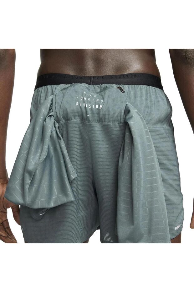 Flex Stride Run Division 2 In 1 Running Shorts Ikisi Bir Arada Taytlı Şort Yeşil - 5