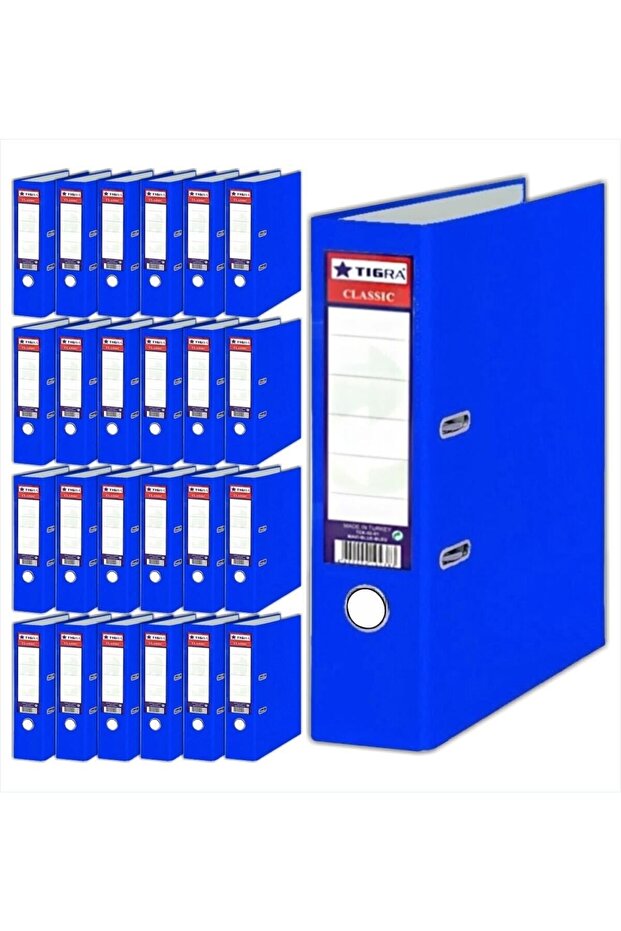 مجلد مكتب بلاستيك كبير باللون الأزرق عدد 2 قطعة - 5