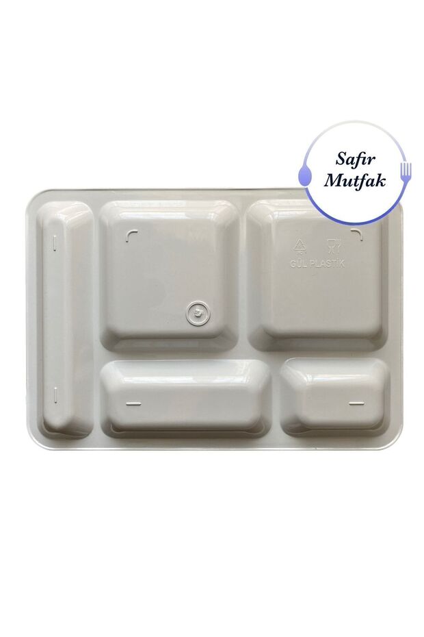 10 Adet 5 Gözlü Beyaz Tabldot Tabak, Tabilot, Tabildot - 4