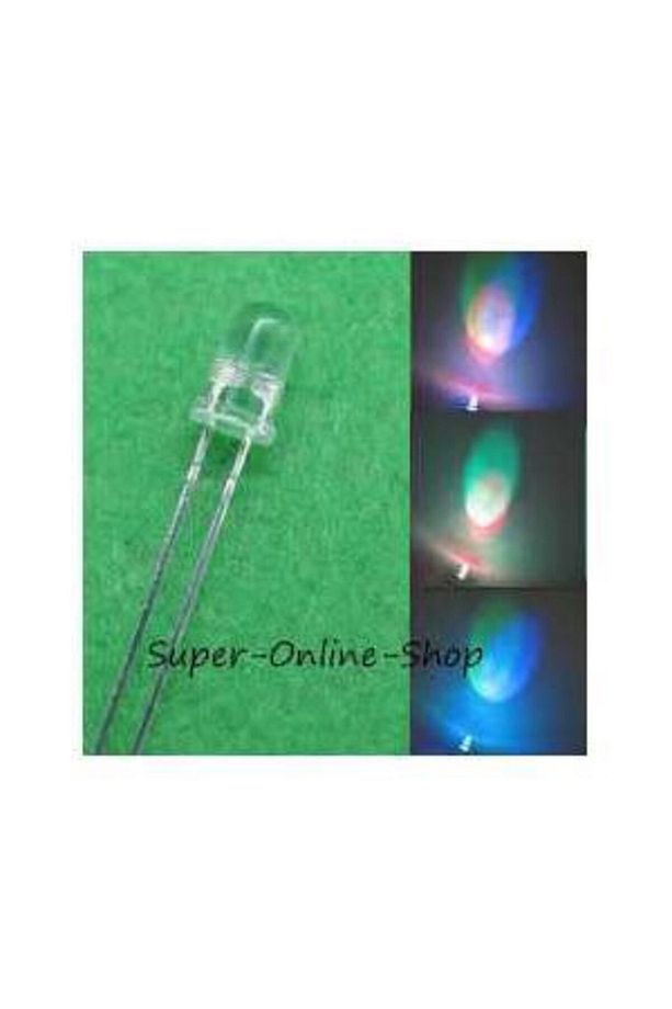 10 Adet 5mm 2 Pin Rgb Led Flash Fast Hızlı Mantar Tip Led Arduino - 3