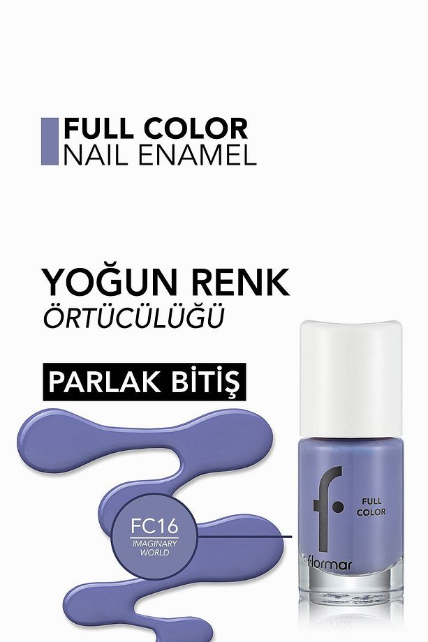 Yoğun Pigmentli Parlak Oje- Full Color Nail Enamel- Fc16 Imagınary World -8690604310524 - 6