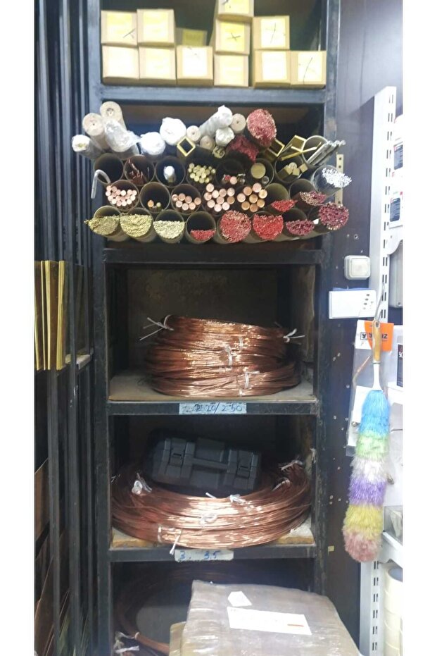 1MT SAF BAKIR ÇUBUK 1 METRE BAKIR ÇUBUK 8MM BAKIR 100CM 8MM SAF BAKIR ÇUBUK 1 MT TOPRAKLAMA BAKIRI - 3