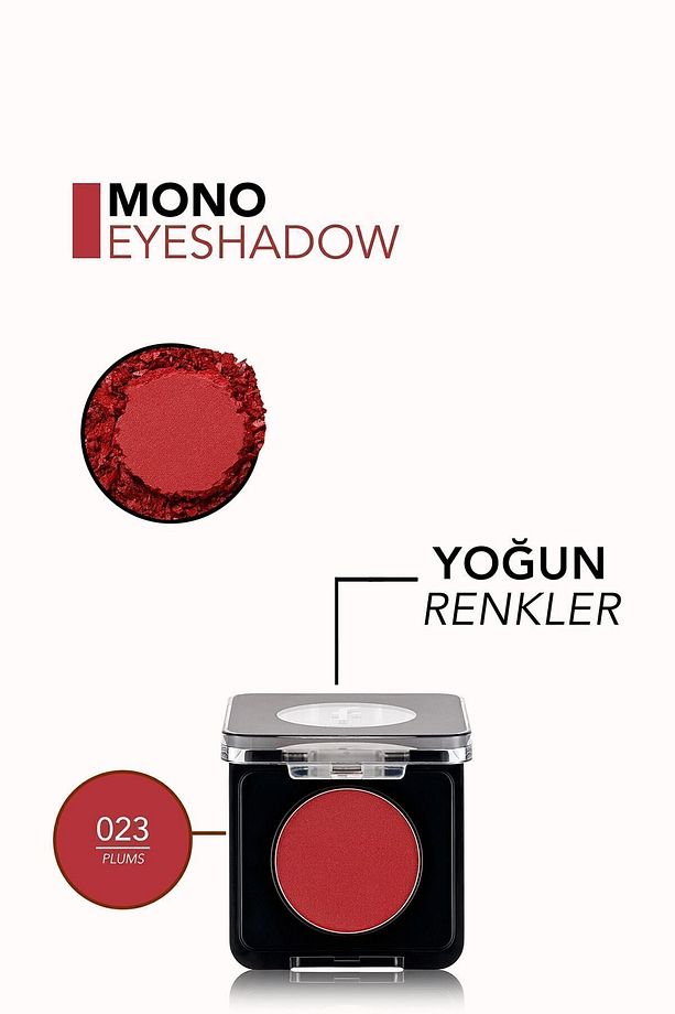 Mono Yüksek Pigmentli  Mat Bitişli Kompakt Göz Farı - 6