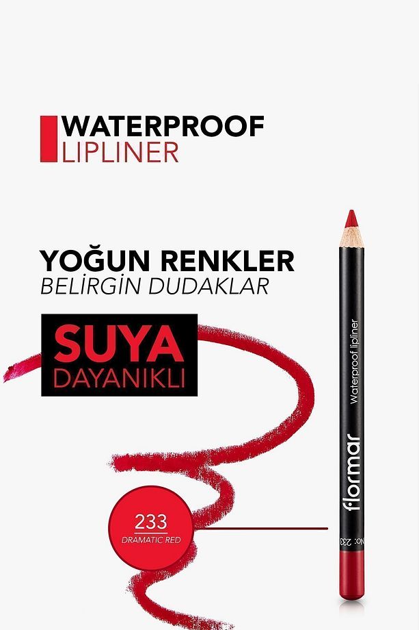 Dudak Kalemi - Waterproof Lipliner 233 Dramatic Red 8690604127665 - 6