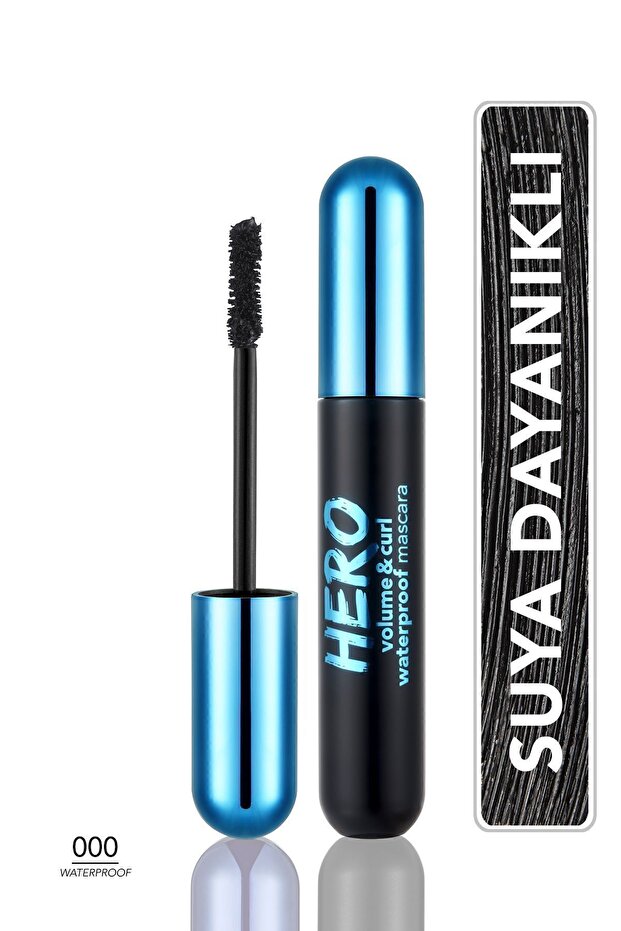 Crimping and Volumizing Mascara Water Resistant (BLACK)-hero Volume & Curl Mascara-8682536063050
