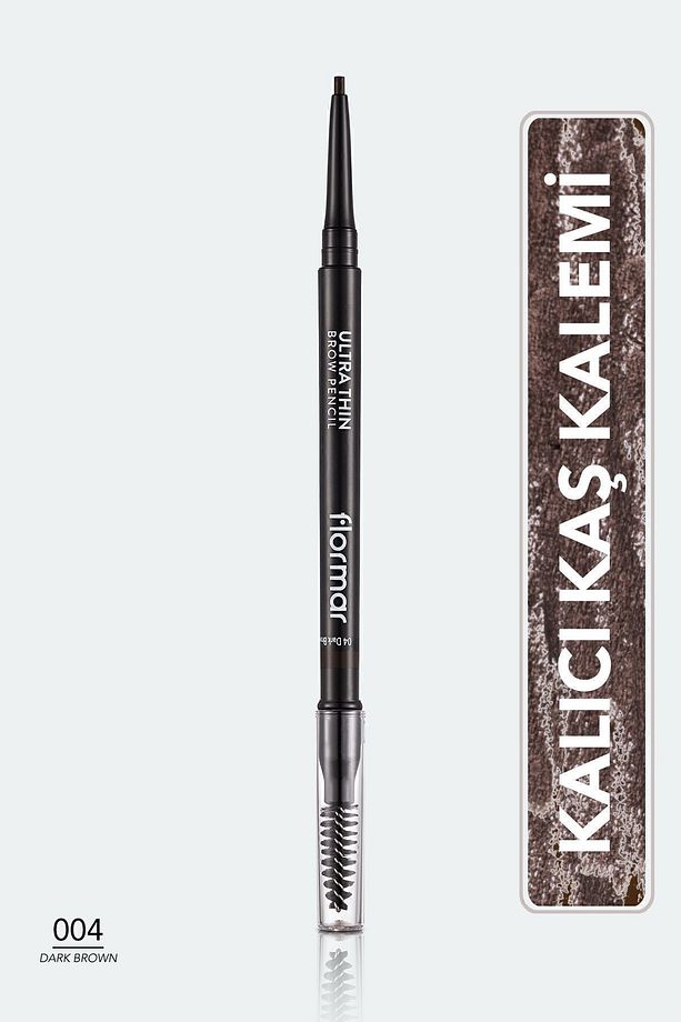 Kaş Kalemi & Fırçası - Ultra Thin Brow Pencil - 004 Dark Brown - 8690604572137 - 1