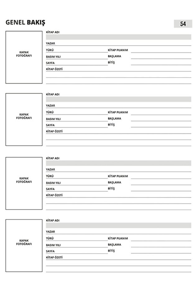 Kitap Okuma Ajandası - 5