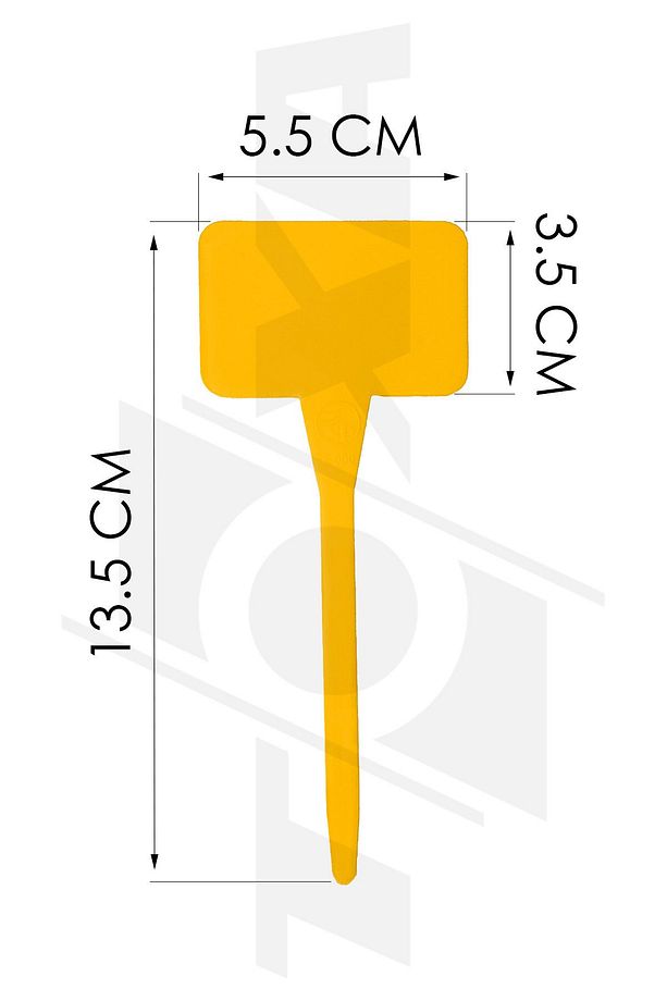 Sera Saksı Etiketi 10 Adet 14x6cm Plastik Çiçek Bitki Fide Levhası Kazıklı Fiyat Etiket Sarı - 2