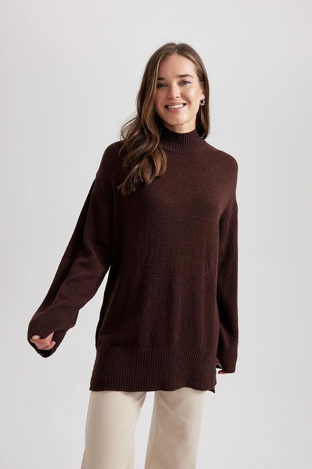 Regular Fit Dik Yaka Basic Kazak Tunik B0088ax23wn - 4