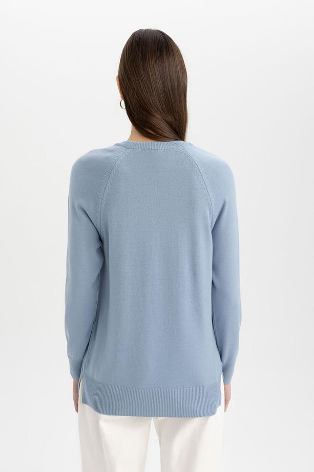 Regular Fit Yumuşak Dokulu Bisiklet Yaka Basic Düz Triko Kazak I6913az24wn - 6