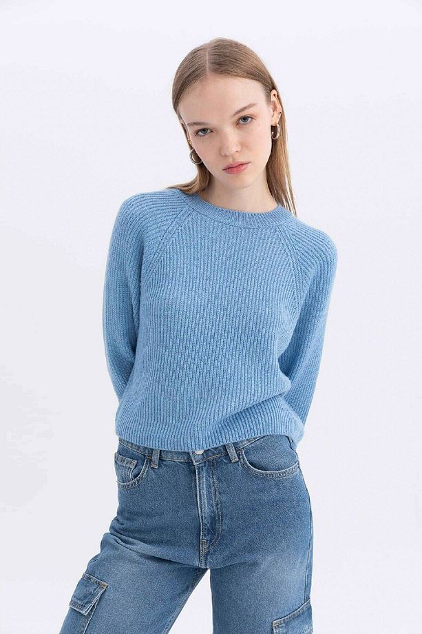 Coool Regular Fit Bisiklet Yaka Basic Düz Triko Kazak L2567az24wn - 4