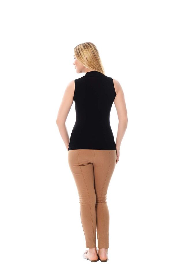 قميص داخلي بدون كم نصف ياقة مدورة - - 6