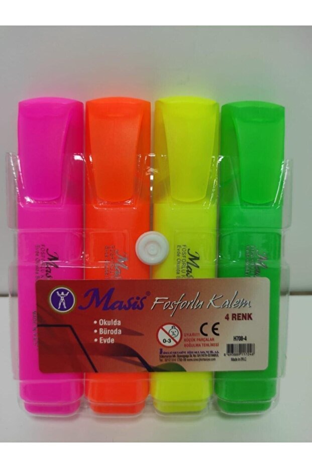 Fosforlu Kalem 4 Adet  Paket - 1