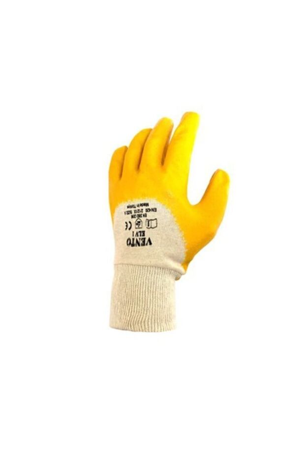Sarı Nitril Iş Eldiveni Elv 1 No:10 12 Adet - 1