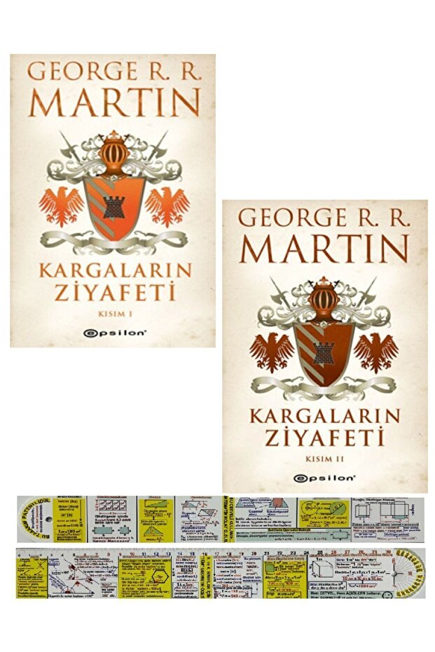 Game of Thrones Taht Oyunları Kargaların Ziyafeti 1. ve 2. Kitaplar Set George R. R. Martin + Cetvel - 1