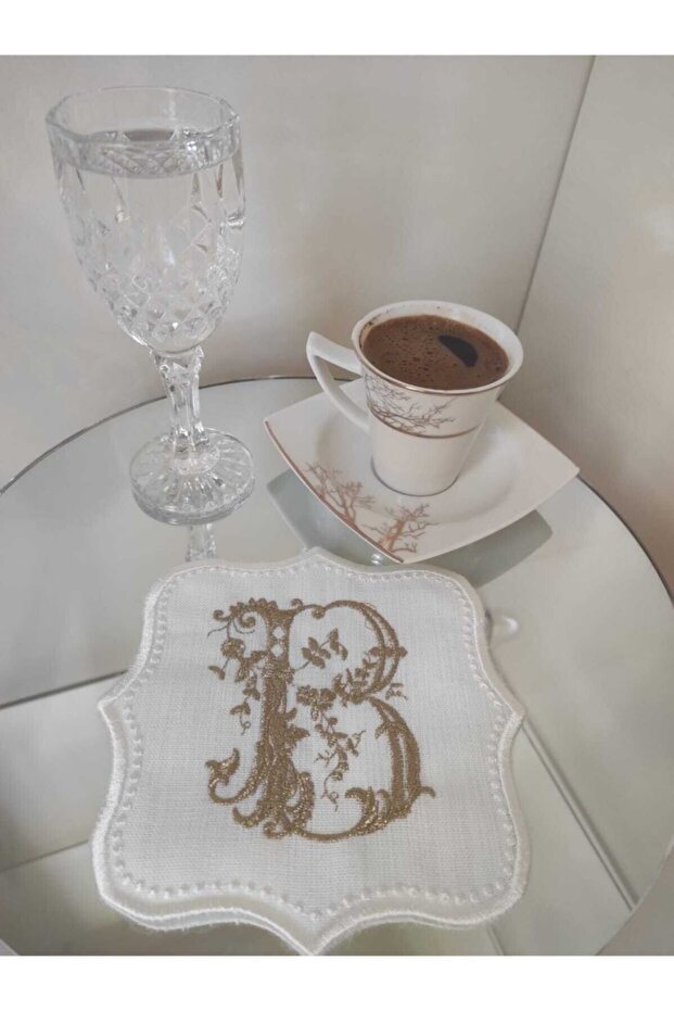Letter Cocktail Napkin Gold "b" Letter Single