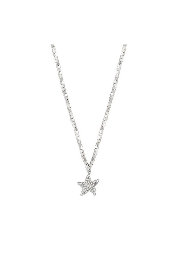 Antıbes Necklace In Sterling Silver With Cubic Zirconia (044_starfish Silver) - 1
