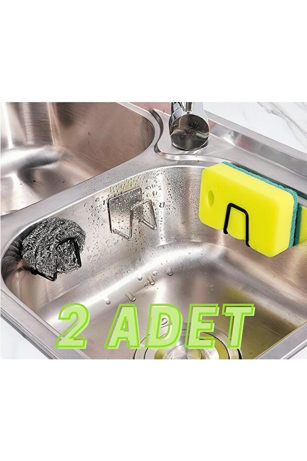 Dish Sponge Holder Set of 2 3m Adhesive Oven Painted Dish Sponge Holder Multi-Purpose Hanger