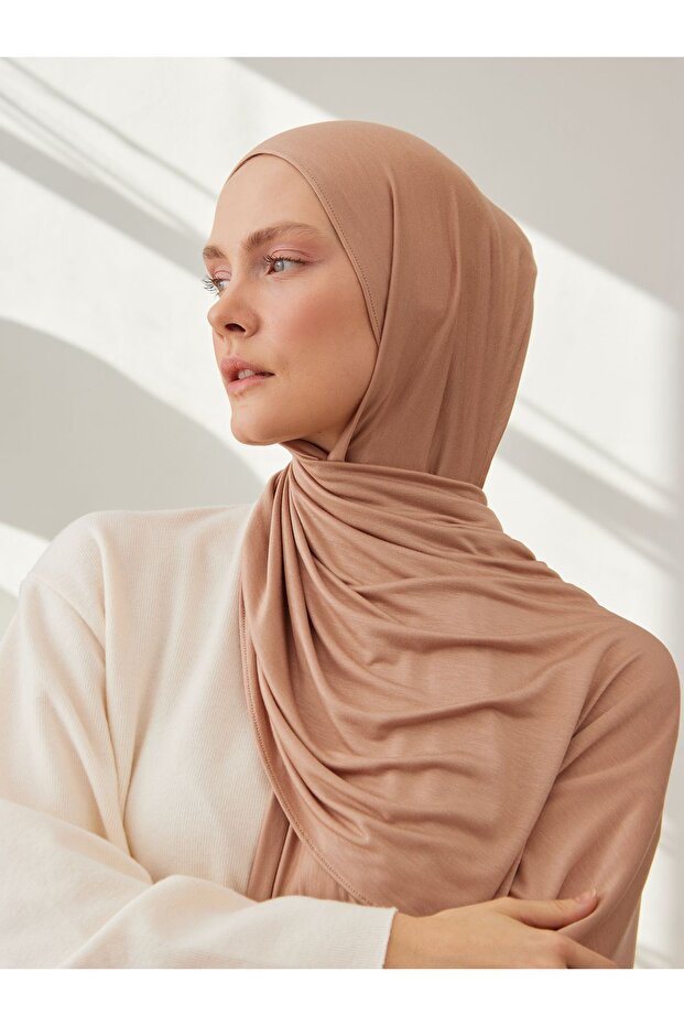 Premium Jersey Shawl | Color: Warm Mink | Dimensions: 180X70 cm | Hijab