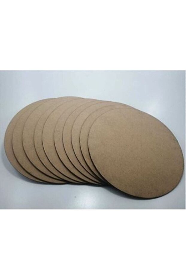 10 قطع من صفائح MDF الخام مقاس 3 مم - قطع مستدير بالليزر مقاس 15 سم