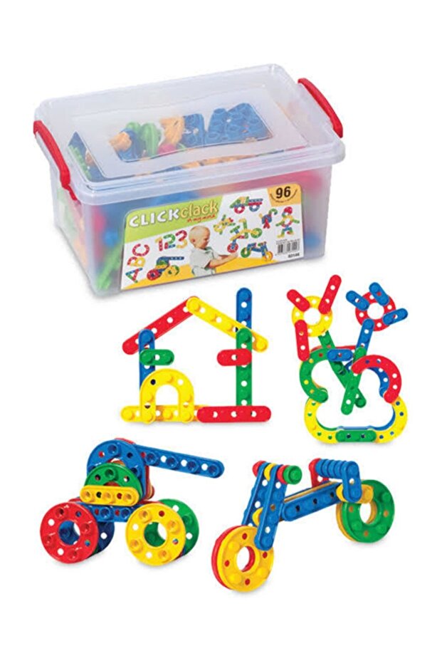 Intelligence Developing Educational Building Toy 96 Pieces with Storage Box - 1