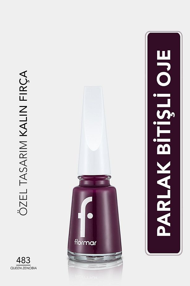 Klasik Parlak Bitişli Yüksek Pigmentli Oje - Nail Enamel- 483 Queen Zenobıa New- 8682536036252 - 1