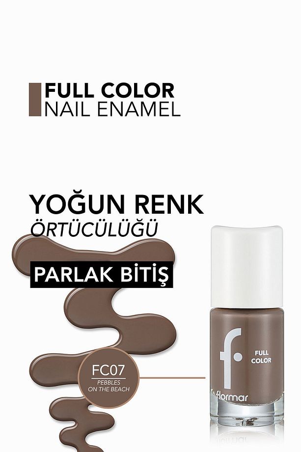 Yoğun Pigmentli Parlak Oje- Full Color Nail Enamel- Fc07 Pebbles On The Beach -8690604310432 - 6