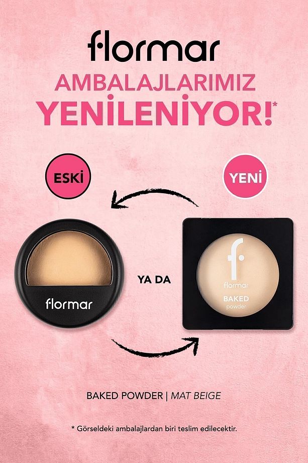 Yoğun Pigmentli Fırınlanmış Mat Pudra (SOĞUK ALT TON) - Baked Powder - 030 Mat Beige - 8682536053570 - 2